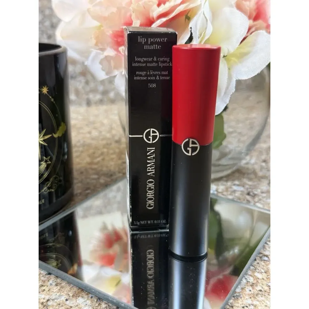 Giorgio Armani Lip Power Matte Long Lasting Lipstick Eccentric 508 0.11 oz